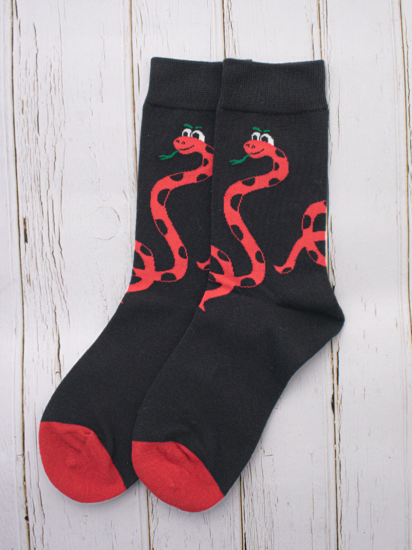 蛇來運轉鴻(紅)運中筒襪