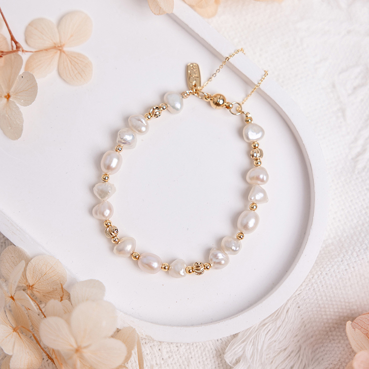 《母親節限定款》拾個月的守護 • 懷抱 – 巴洛克珍珠 – 手鍊