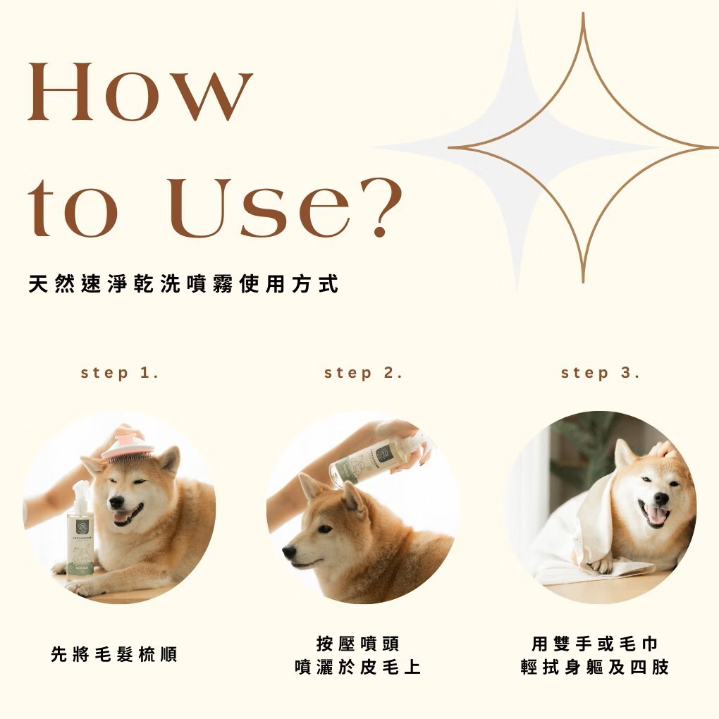 寵心出發｜天然草本速淨乾洗噴霧