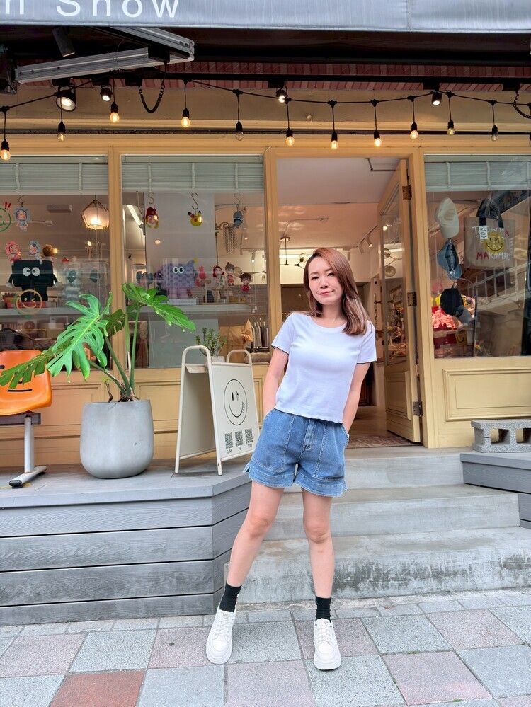 雙釦大口袋短褲