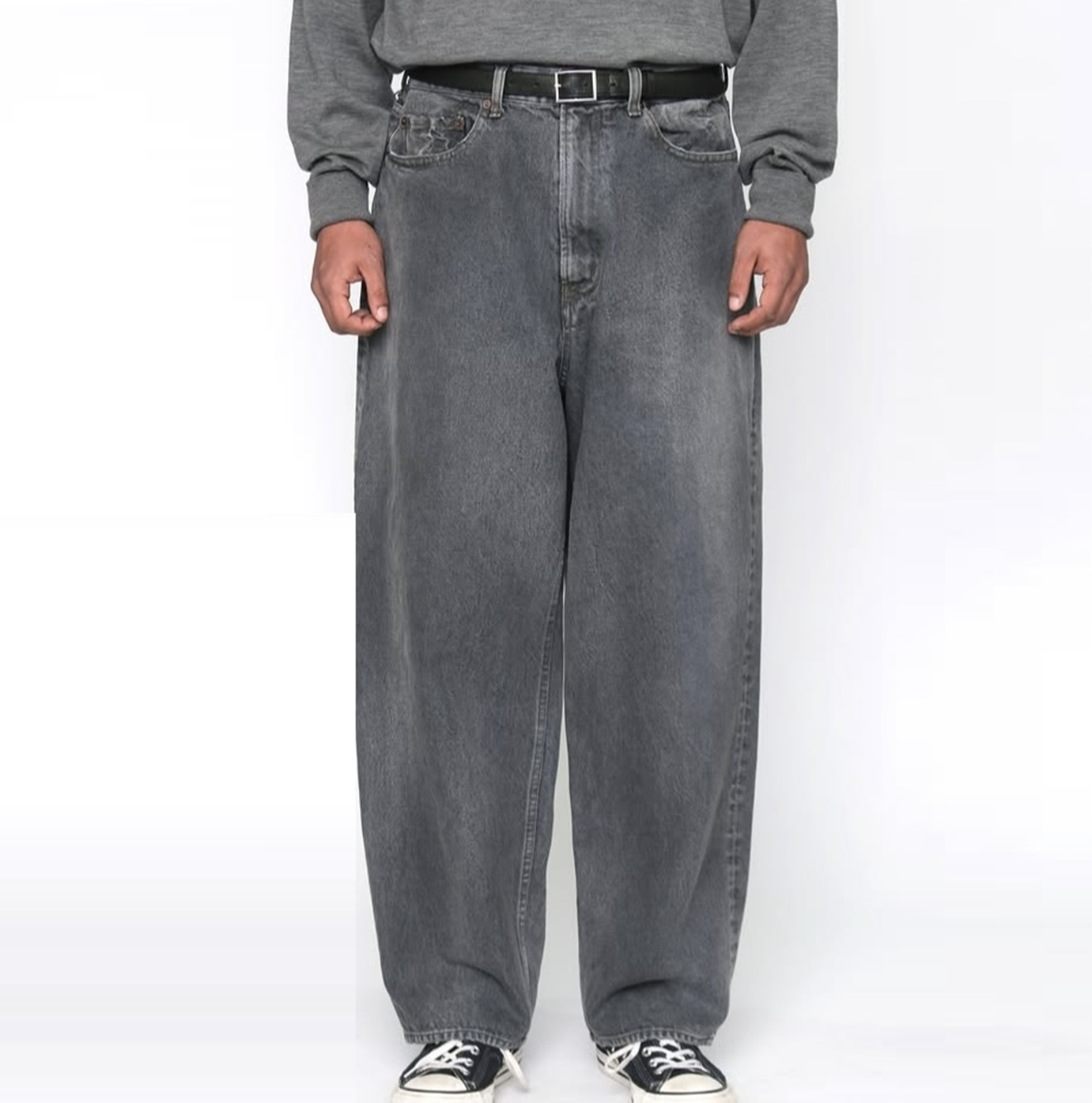 A.PRESSE 2026 VINTAGE GRAY DENIM PANTS (26SAP-04-34) - PRE ORDER ITEM (預訂中)