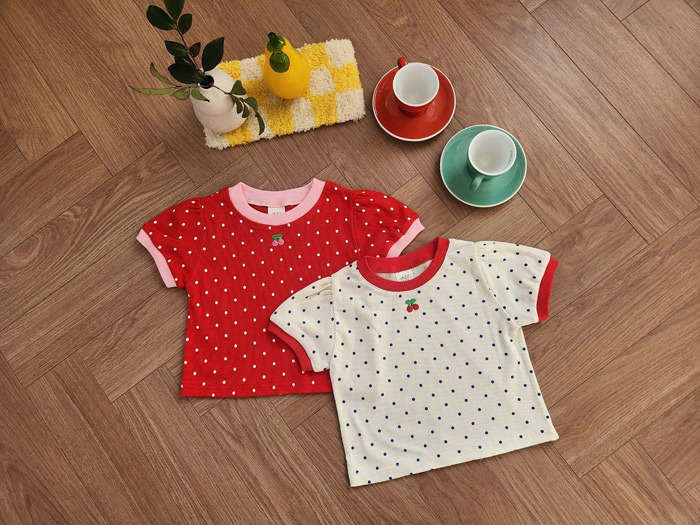 正韓夏JAZZ 櫻桃點點上衣