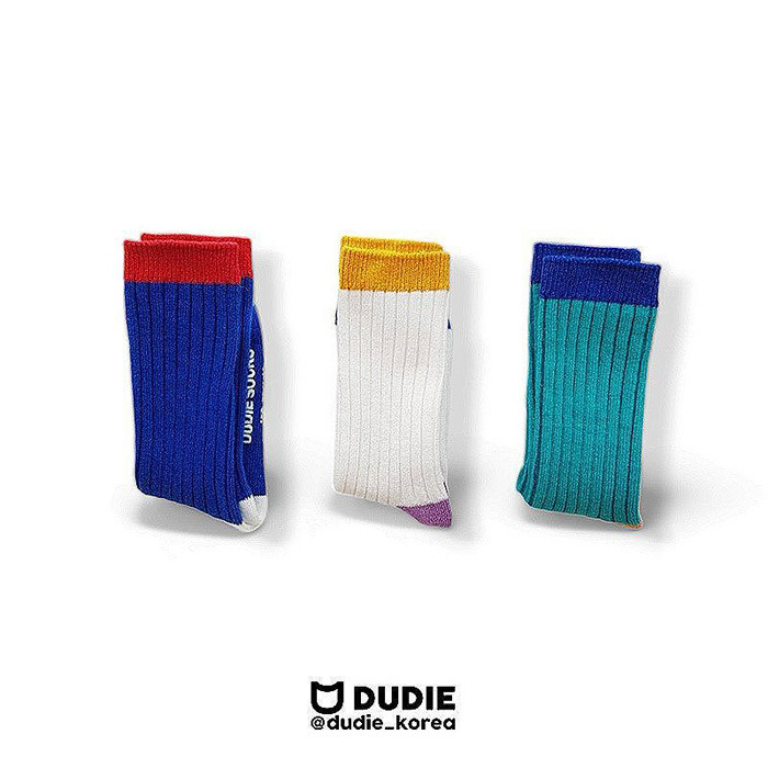 正韓夏DUDIE 運動感配色止滑襪組