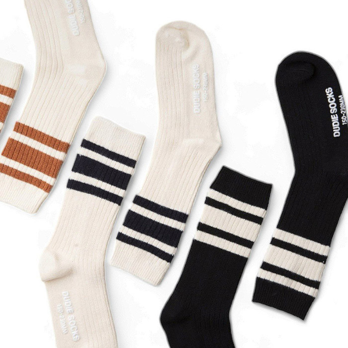 正韓夏DUDIE 運動感粗條止滑長襪組