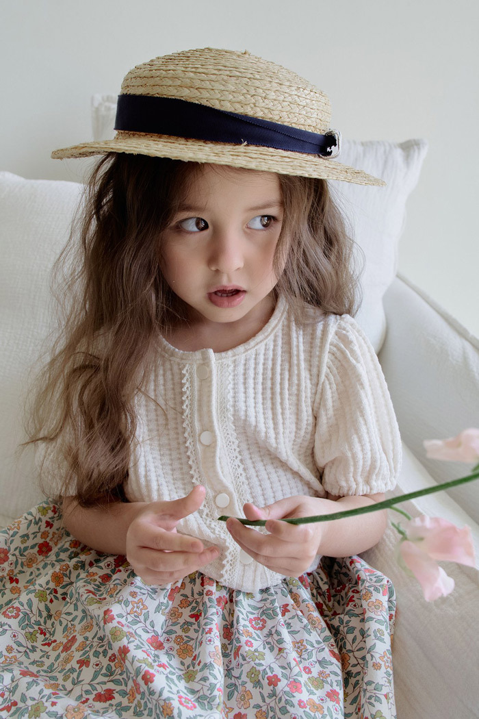 正韓夏momoann 兩色小香感泡泡袖上衣