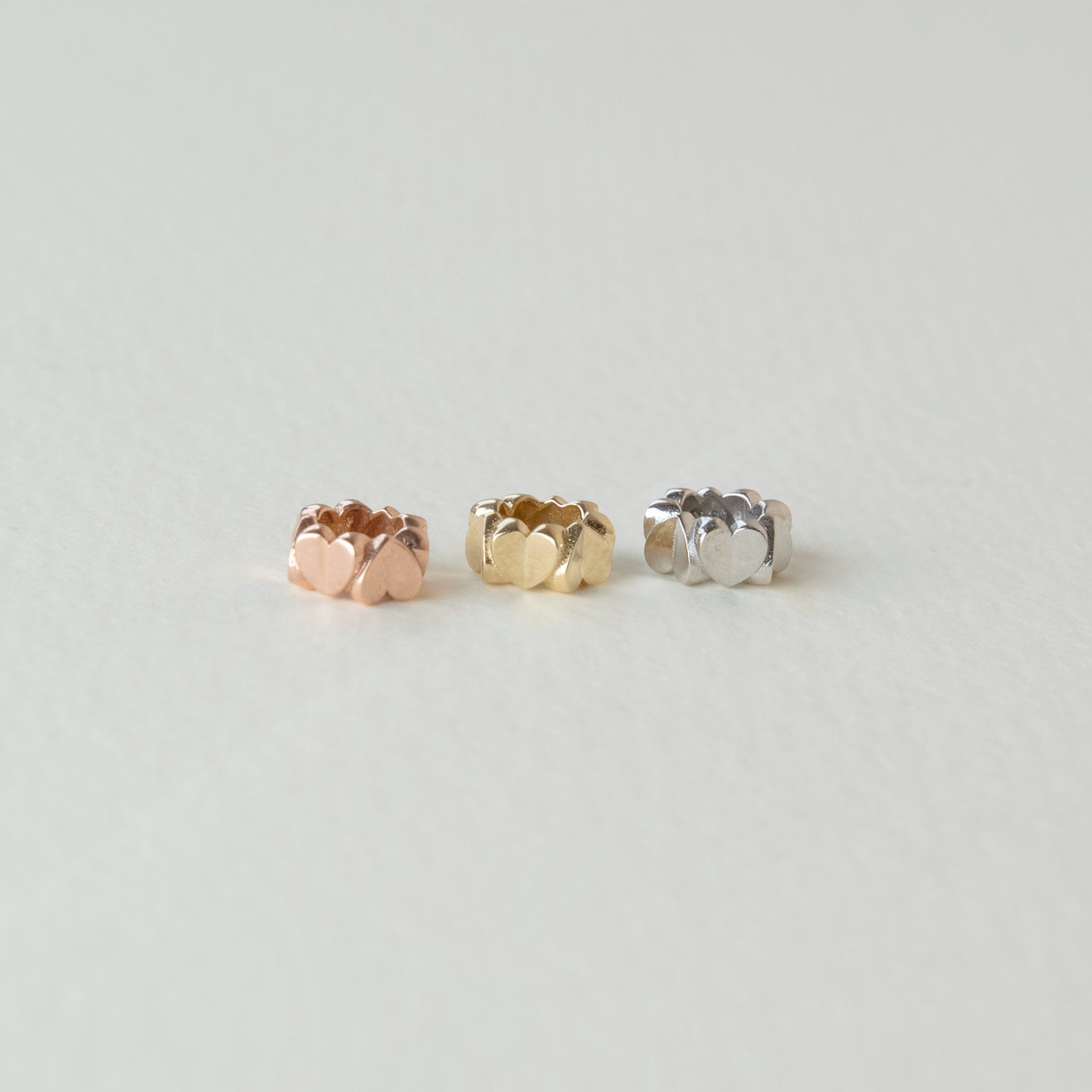 10K摺紙愛心小圈墜