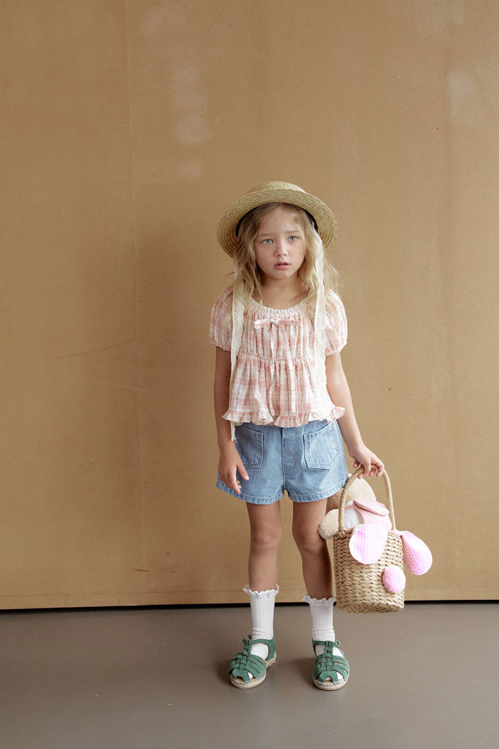 正韓夏momoann 兩色歐式碎花上衣