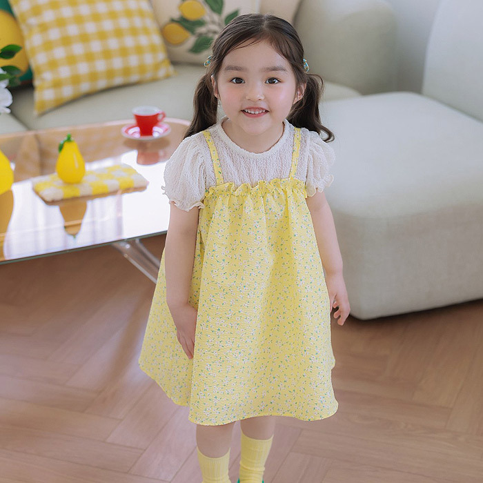 正韓夏JAZZ 夏季花卉吊帶裙