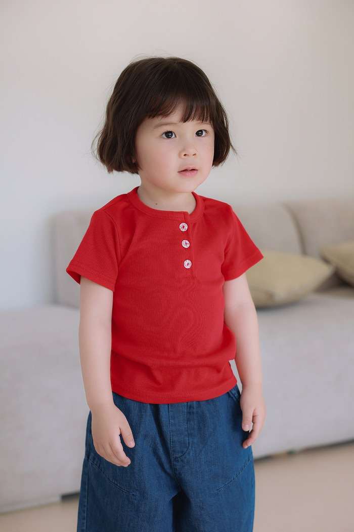 正韓夏JAZZ 三色鈕扣上衣