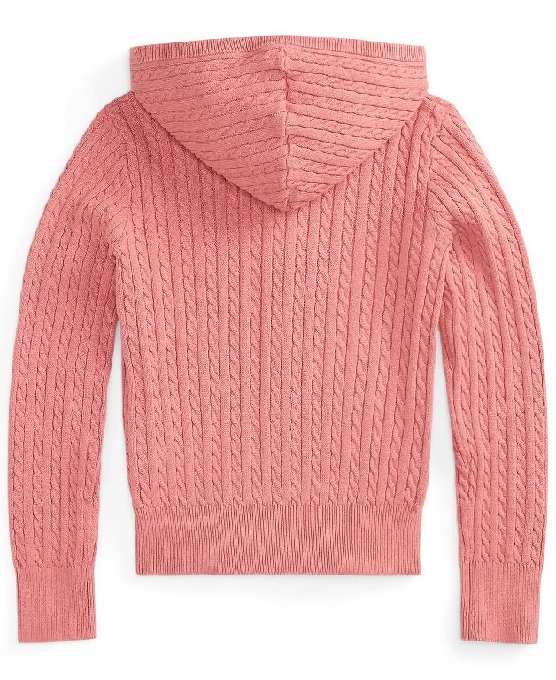 【預購】 Polo Ralph Lauren H032511 女童經典微絞花連帽拉鏈外套