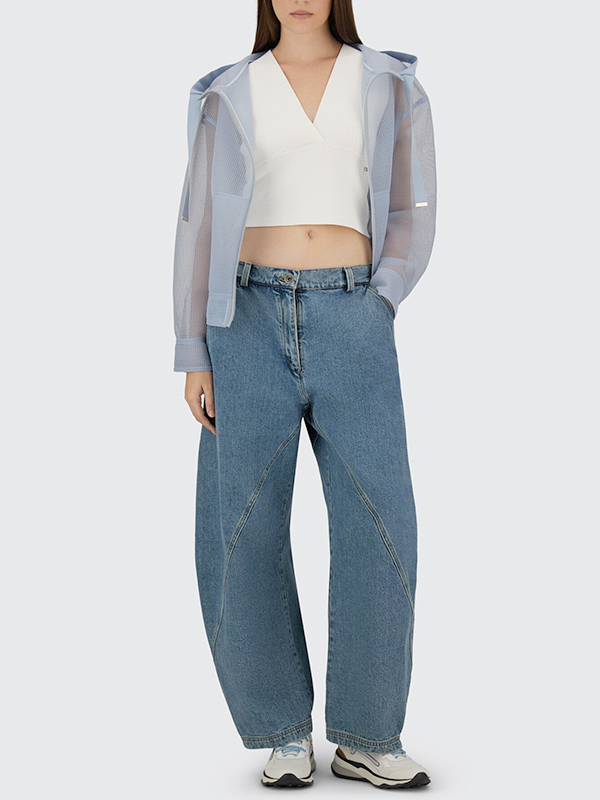 HERNO 透視網眼科技外套(淺藍)