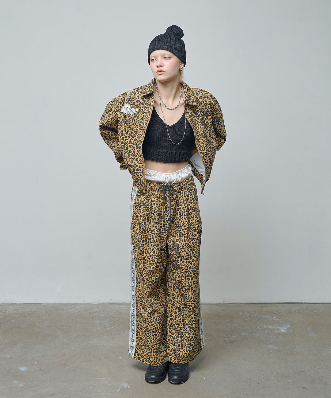 UMBRO / Leopard Jacket and wide pants