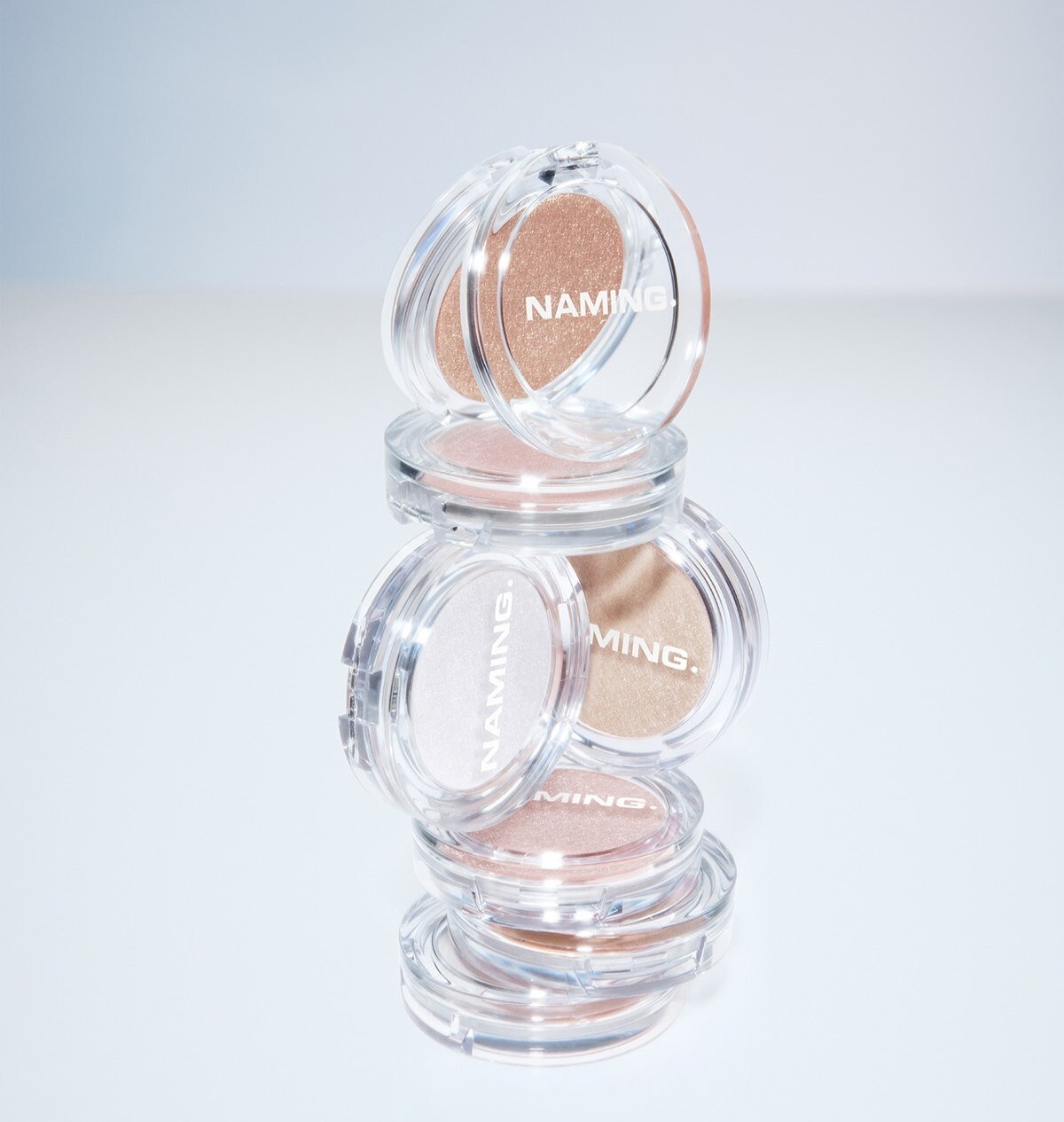 （三入包色1245優惠組）NAMING 光感細緻打亮餅（鑽白+粉光+香檳金各一）