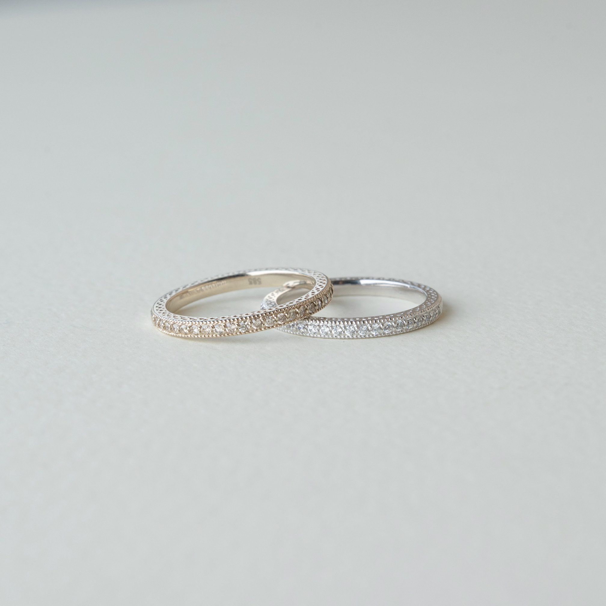 14K復古典藏排鑽戒指