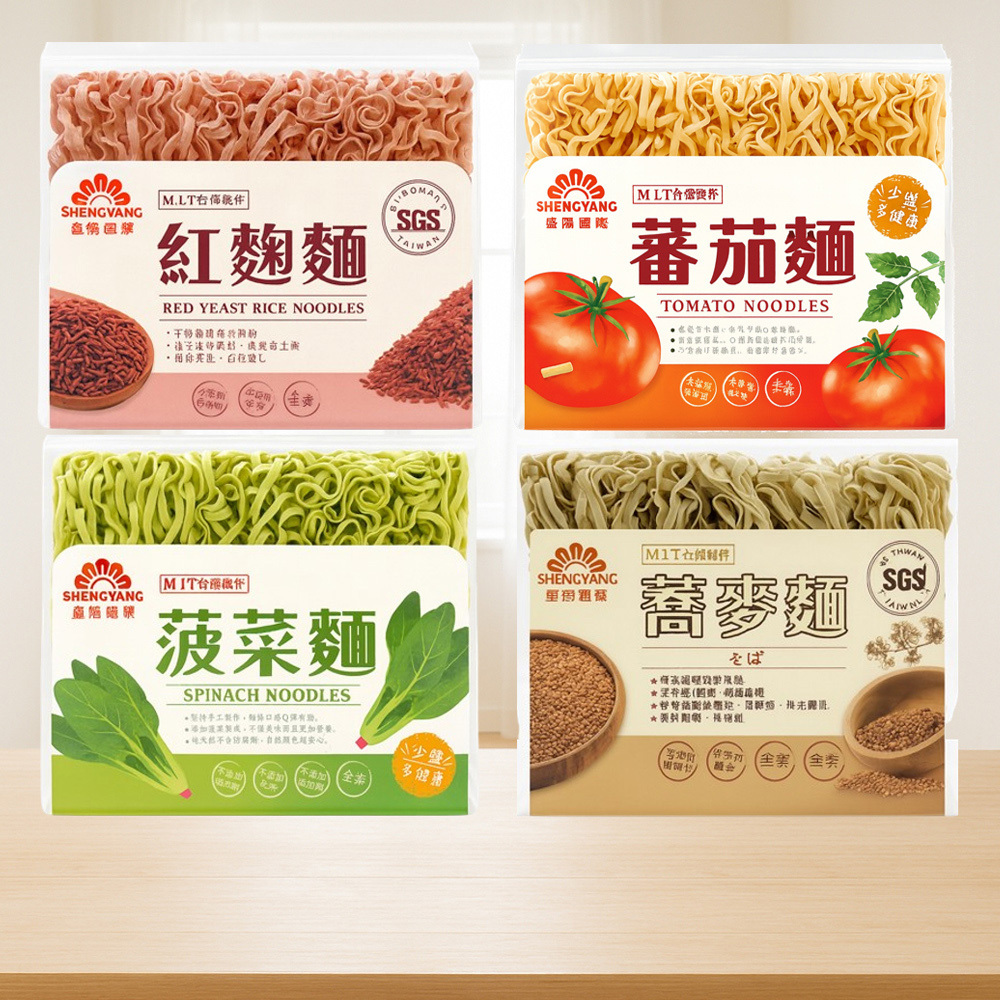 盛陽 健康 純麵條 480g 6入裝
