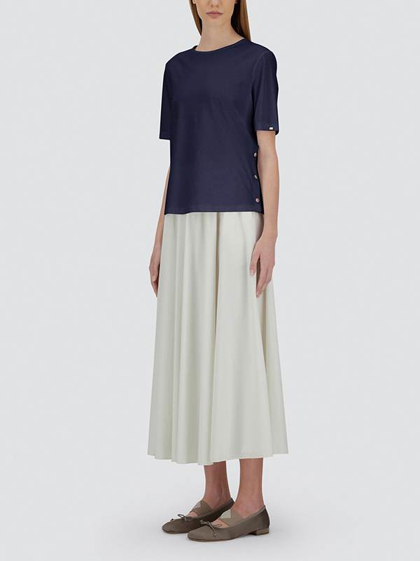 HERNO 側排釦T恤(深藍)