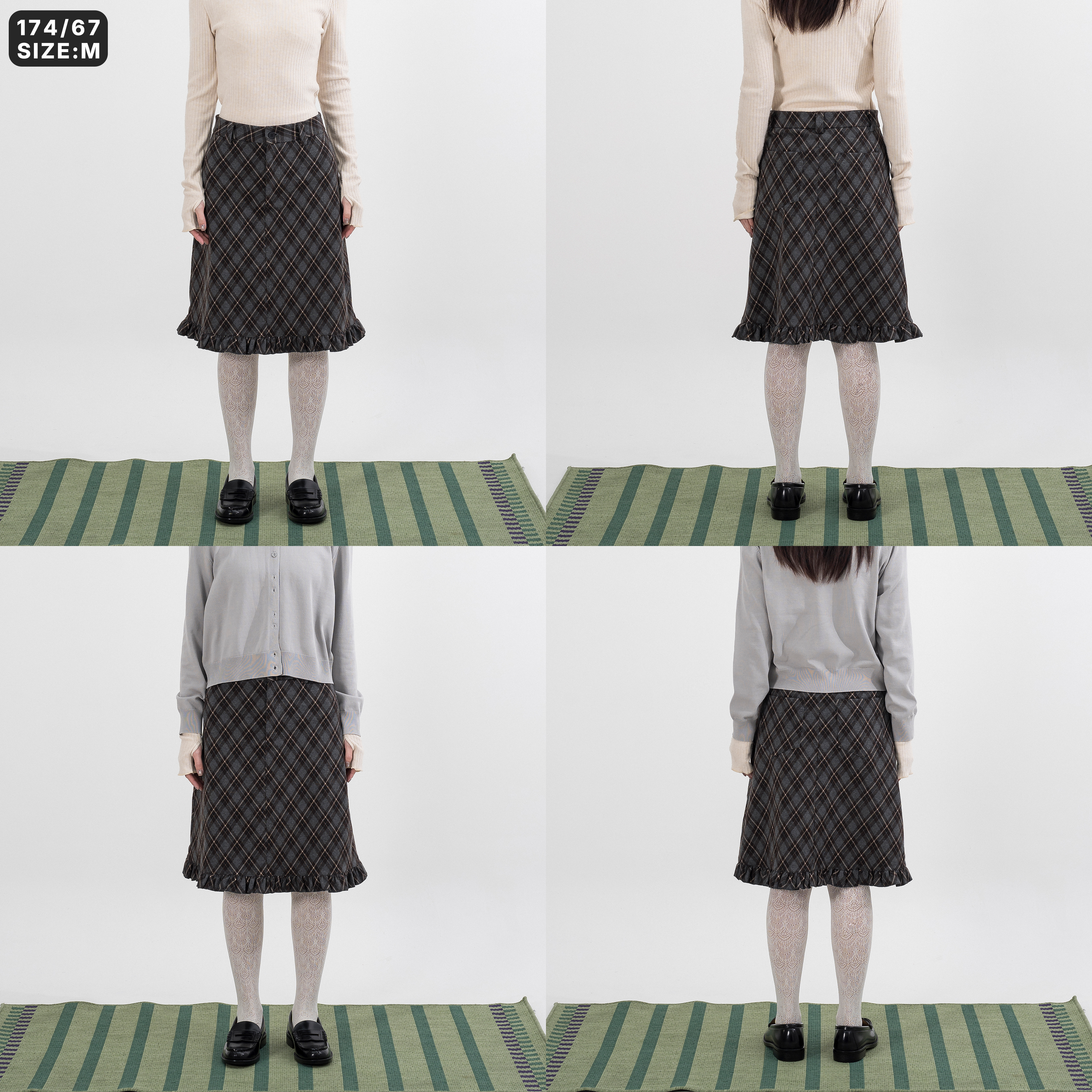 AGILITY MIAO Staff "JU" Plaid Skirts 格紋 五分裙 [STA-10]