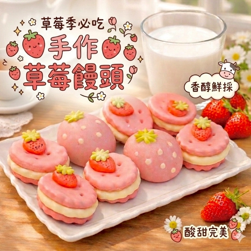 (團購) 莓好時光草莓造型饅頭 (04/16到貨)