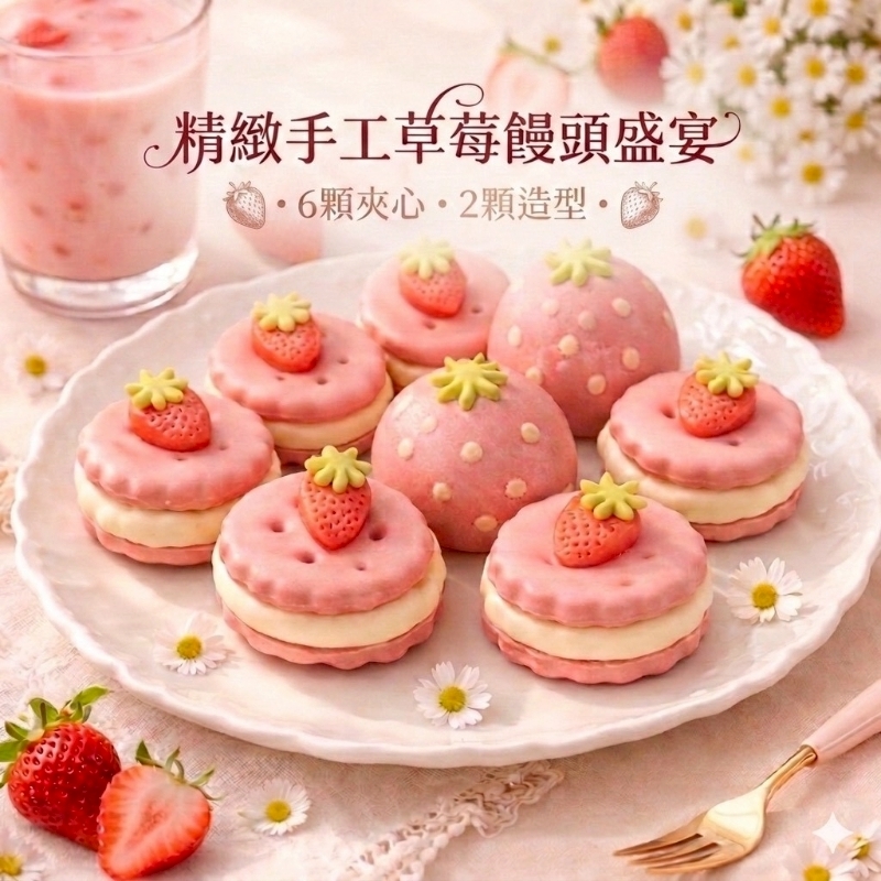 (團購) 莓好時光草莓造型饅頭 (04/16到貨)