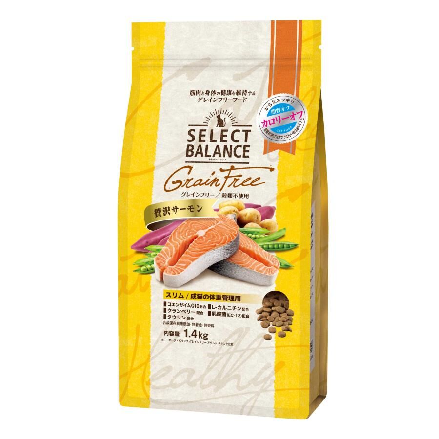 SELECT BALANCE無穀物瘦身/體重管理版成貓用 豪華三文魚 1.4kg