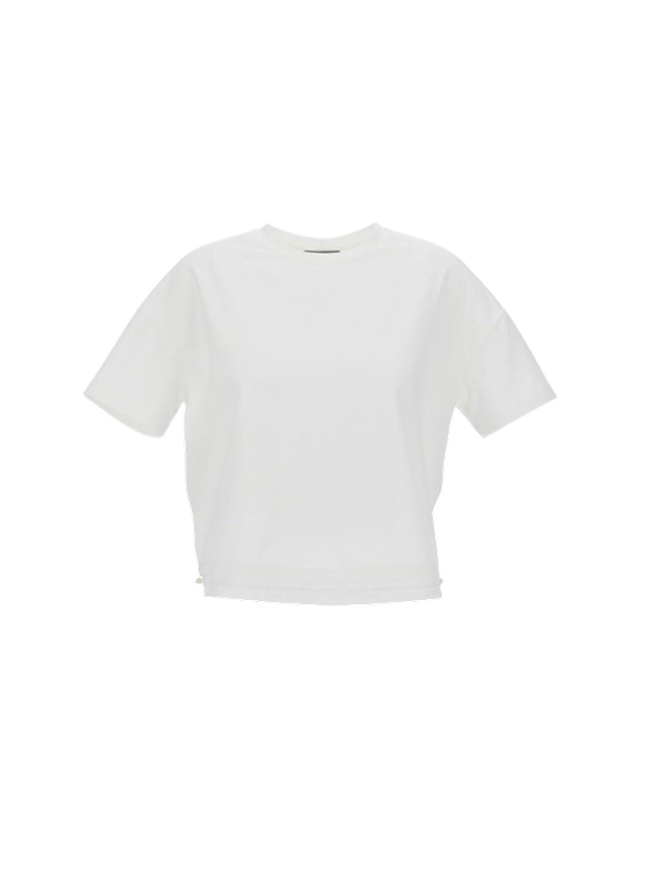 HERNO 下擺抽繩圓領T恤