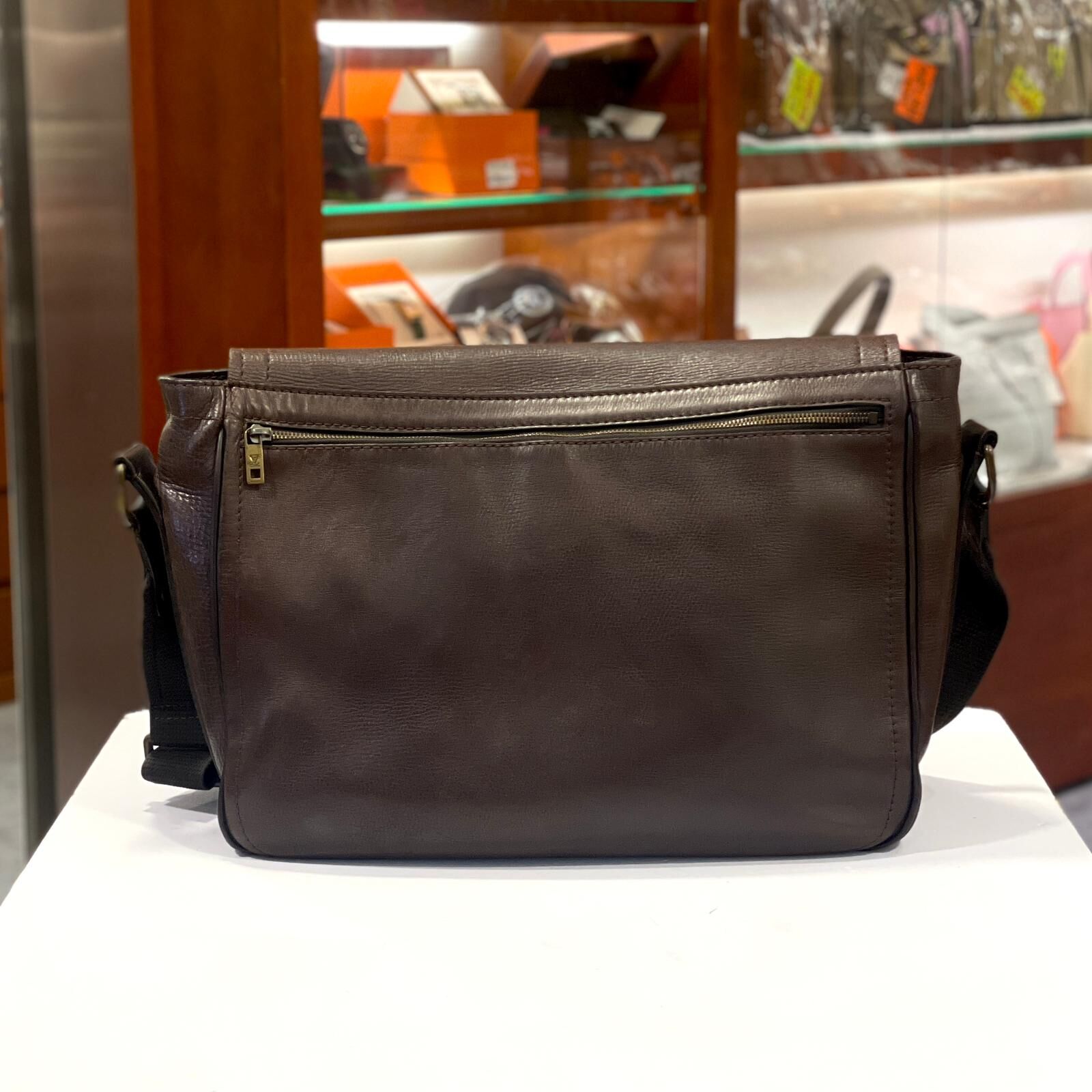 85%NEW二手LV斜揹包 UTAH VINTAGE BAG 棕色牛皮 #郵差包 #公文包 #香榭站正品