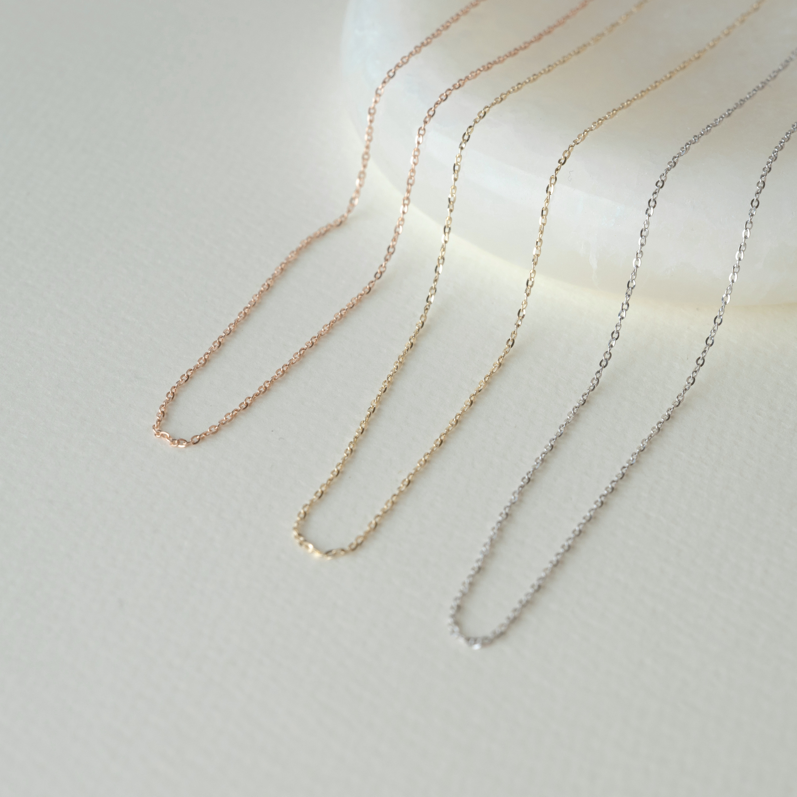 14K扭扭閃亮素項鍊