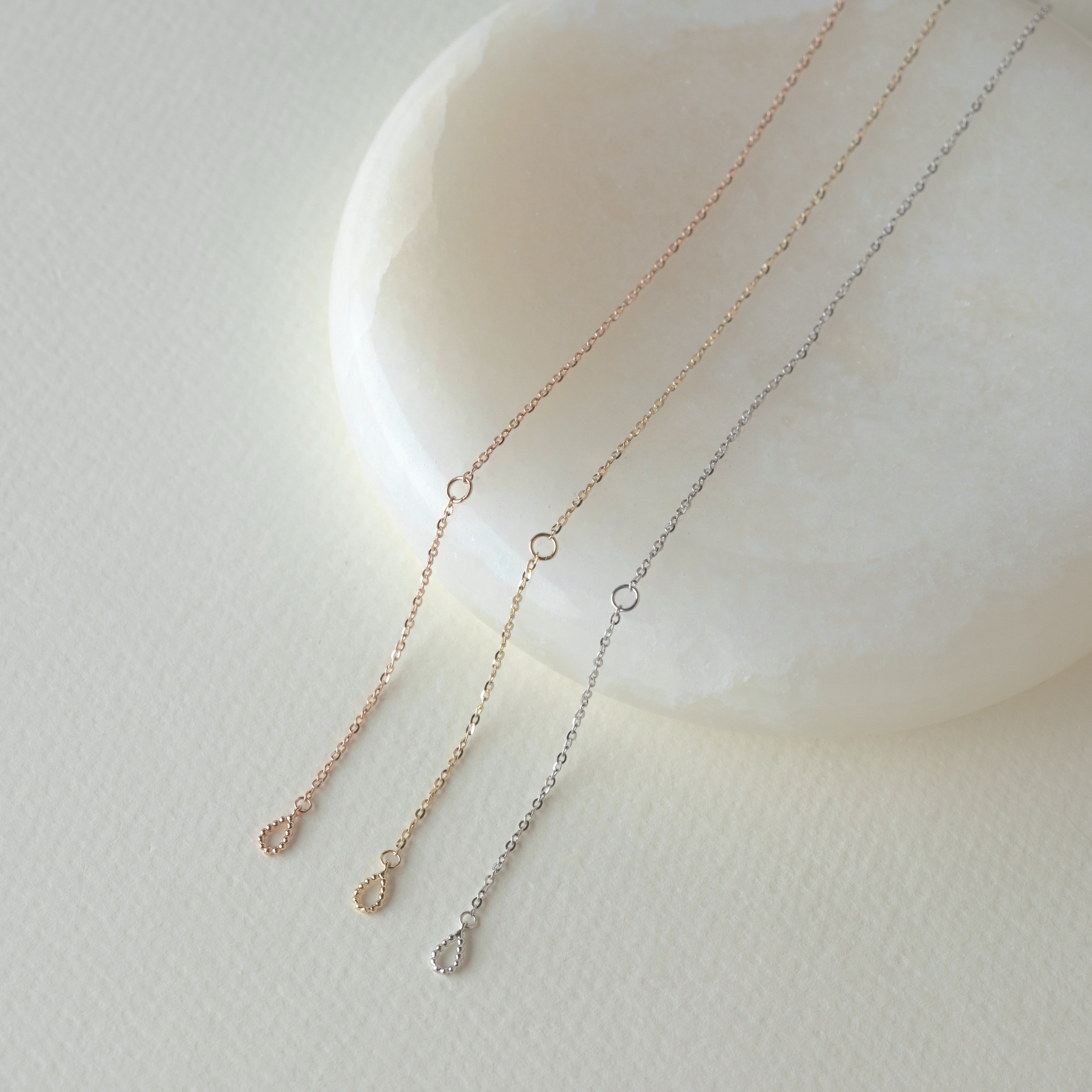 14K扭扭閃亮素項鍊