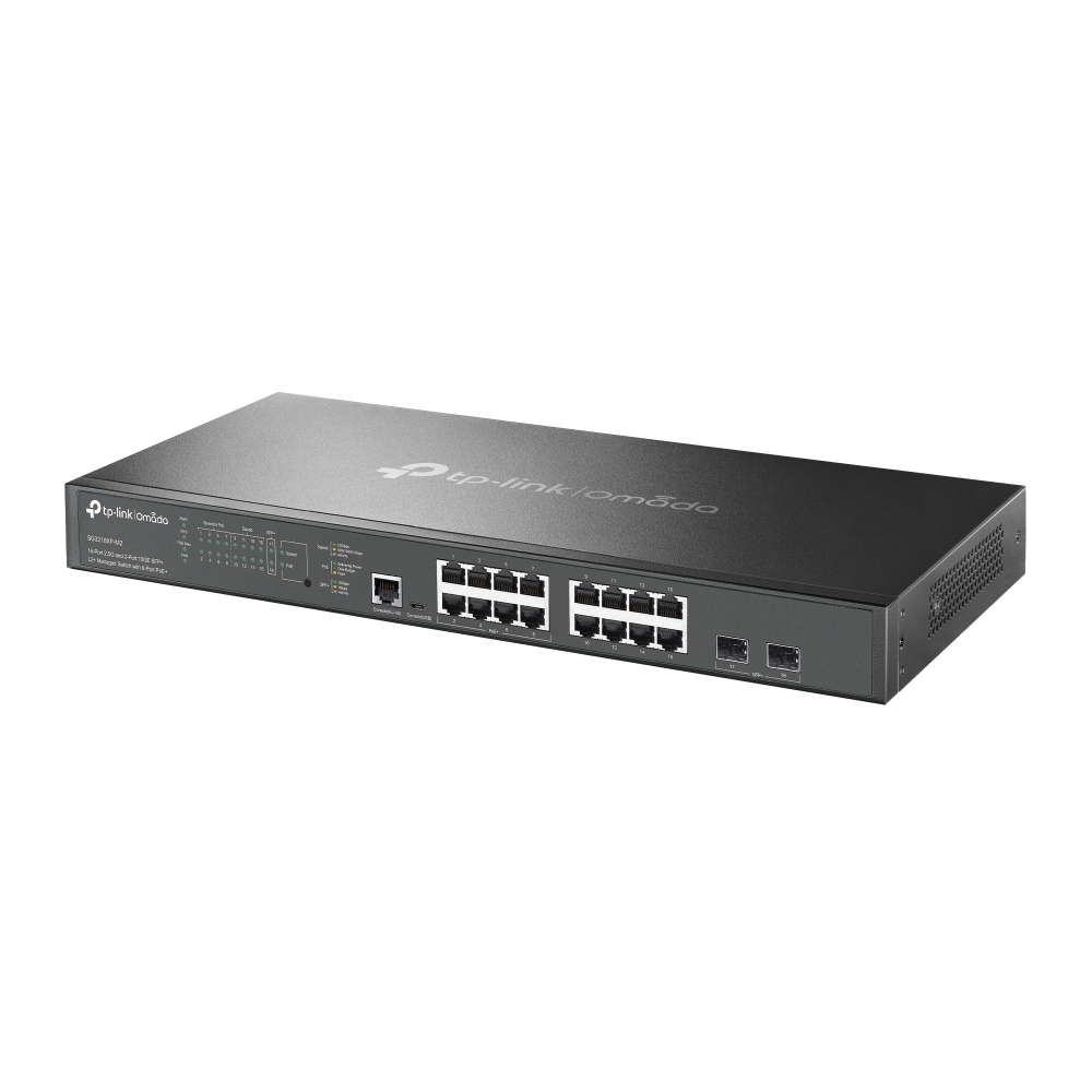 TP-Link SG3218XP-M2 Omada 16 埠 2.5G PoE+ ＋ 2 埠 10G SFP+ L2+ 網管型交換機