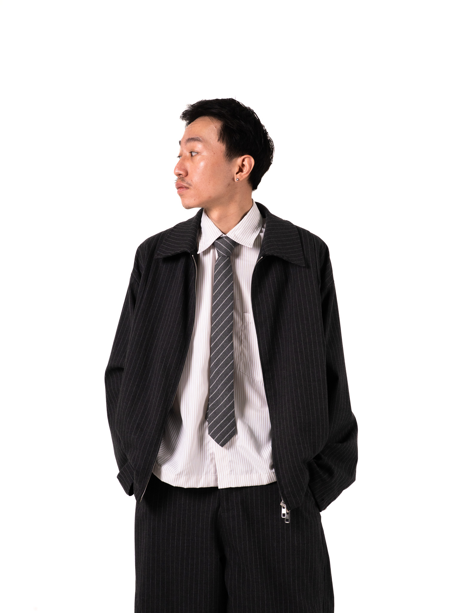 Boxy Stripe Shirt 短版條紋襯衫 3色 CS-03