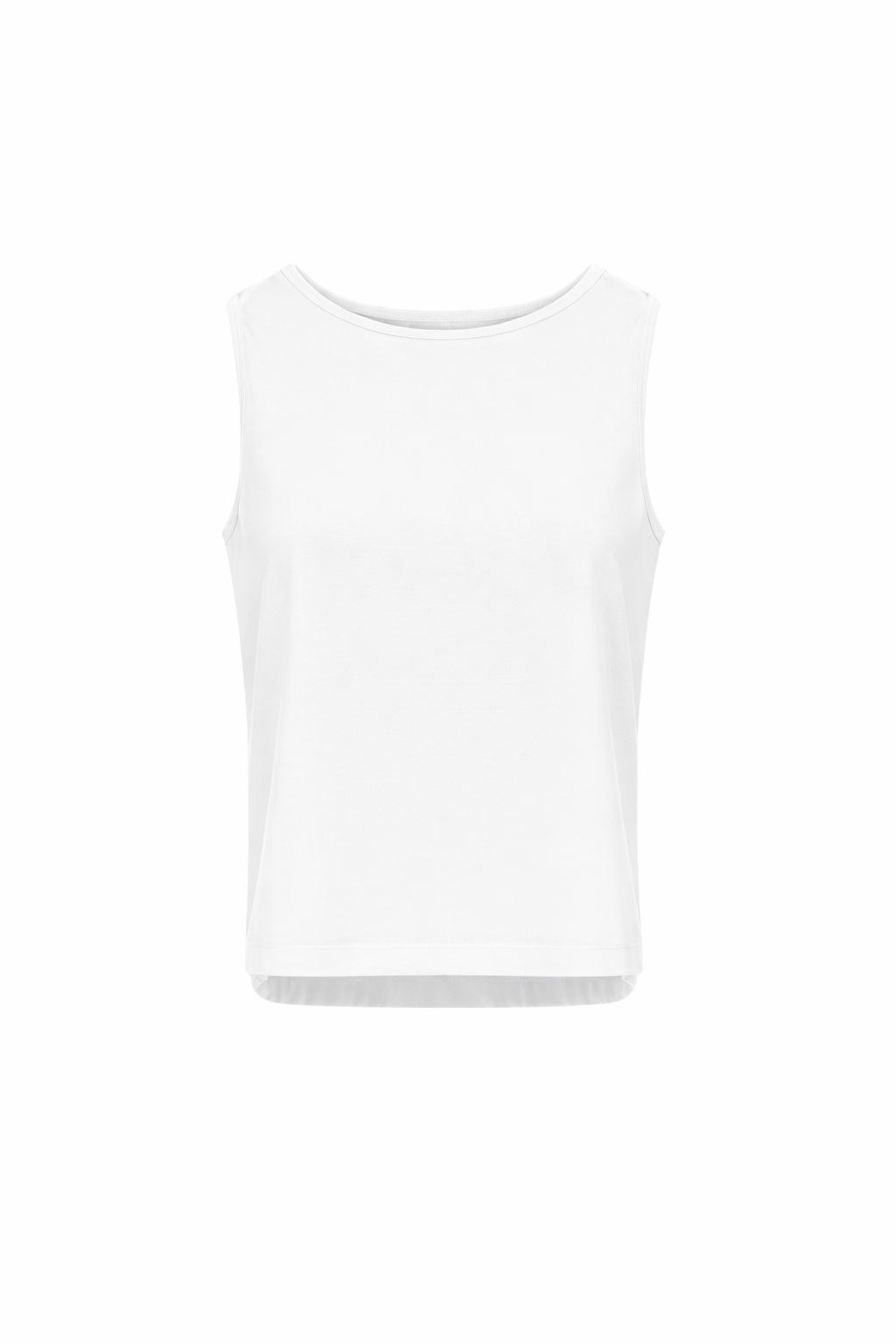 HERNO 極簡圓領針織背心(白)