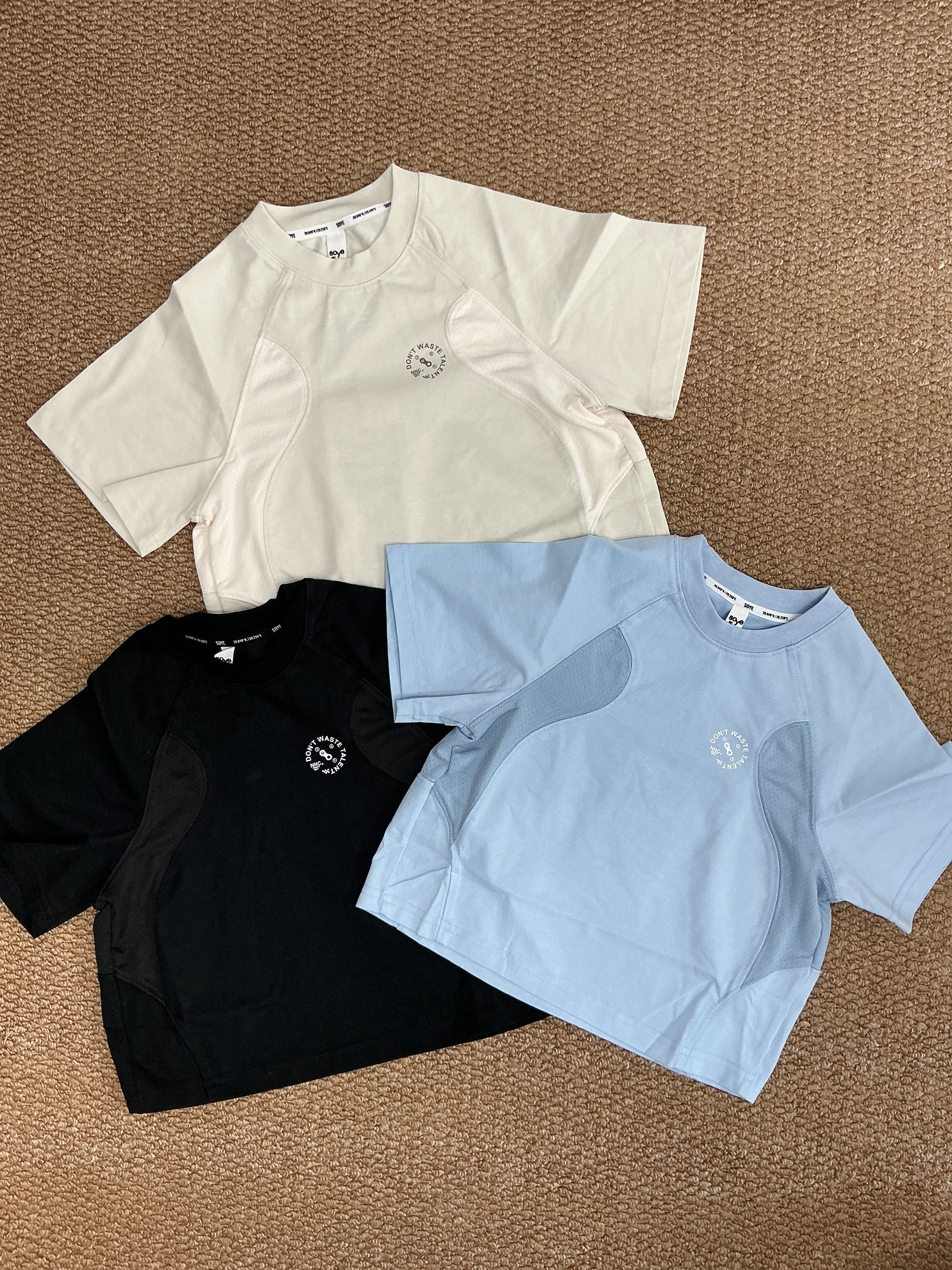 A04628設計師品牌網布拼接上衣