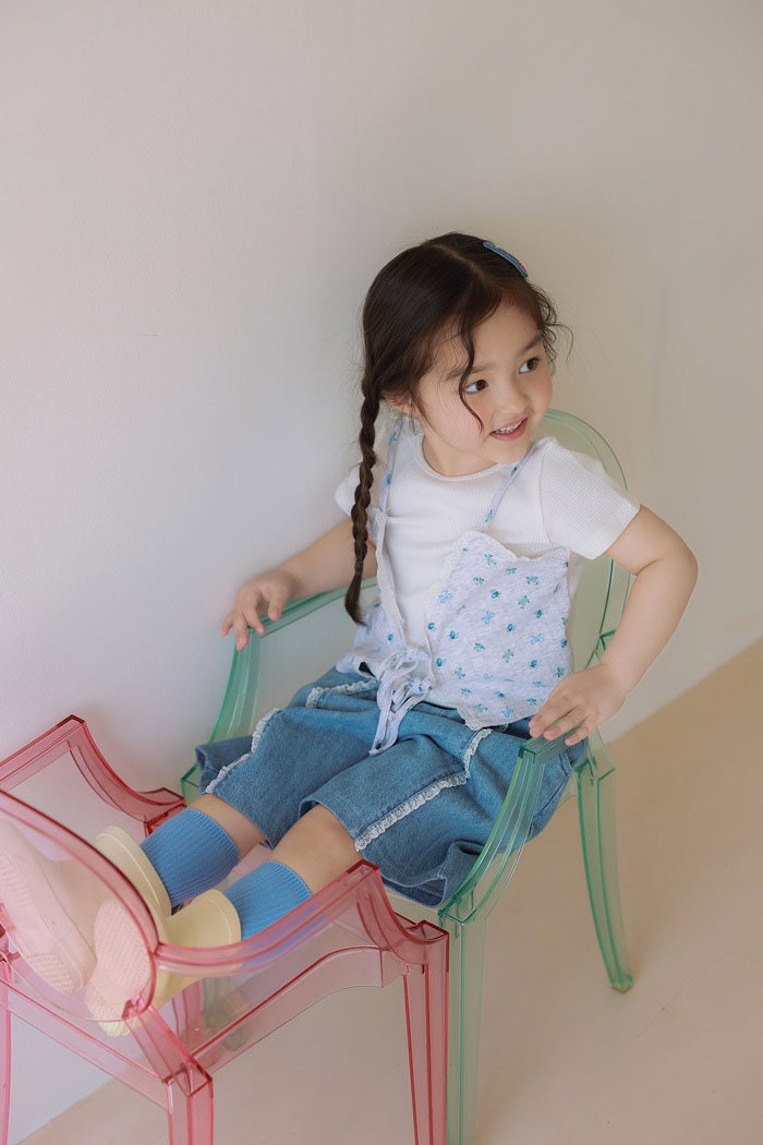 正韓夏JAZZ 假兩件綁帶背心上衣