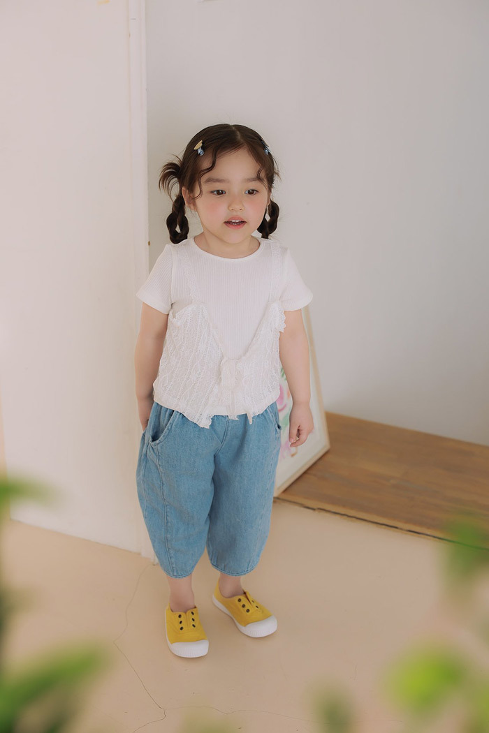 正韓夏JAZZ 假兩件綁帶背心上衣