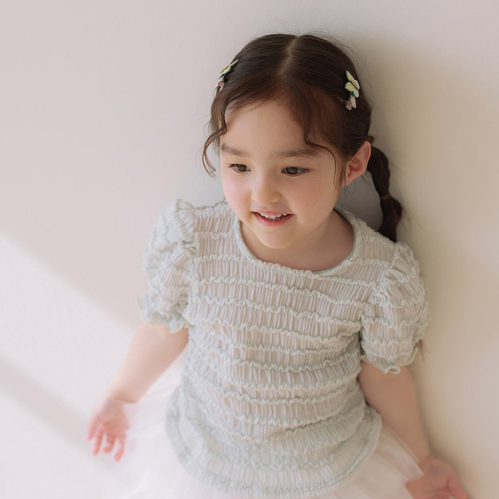 正韓夏JAZZ 波浪後鈕扣上衣