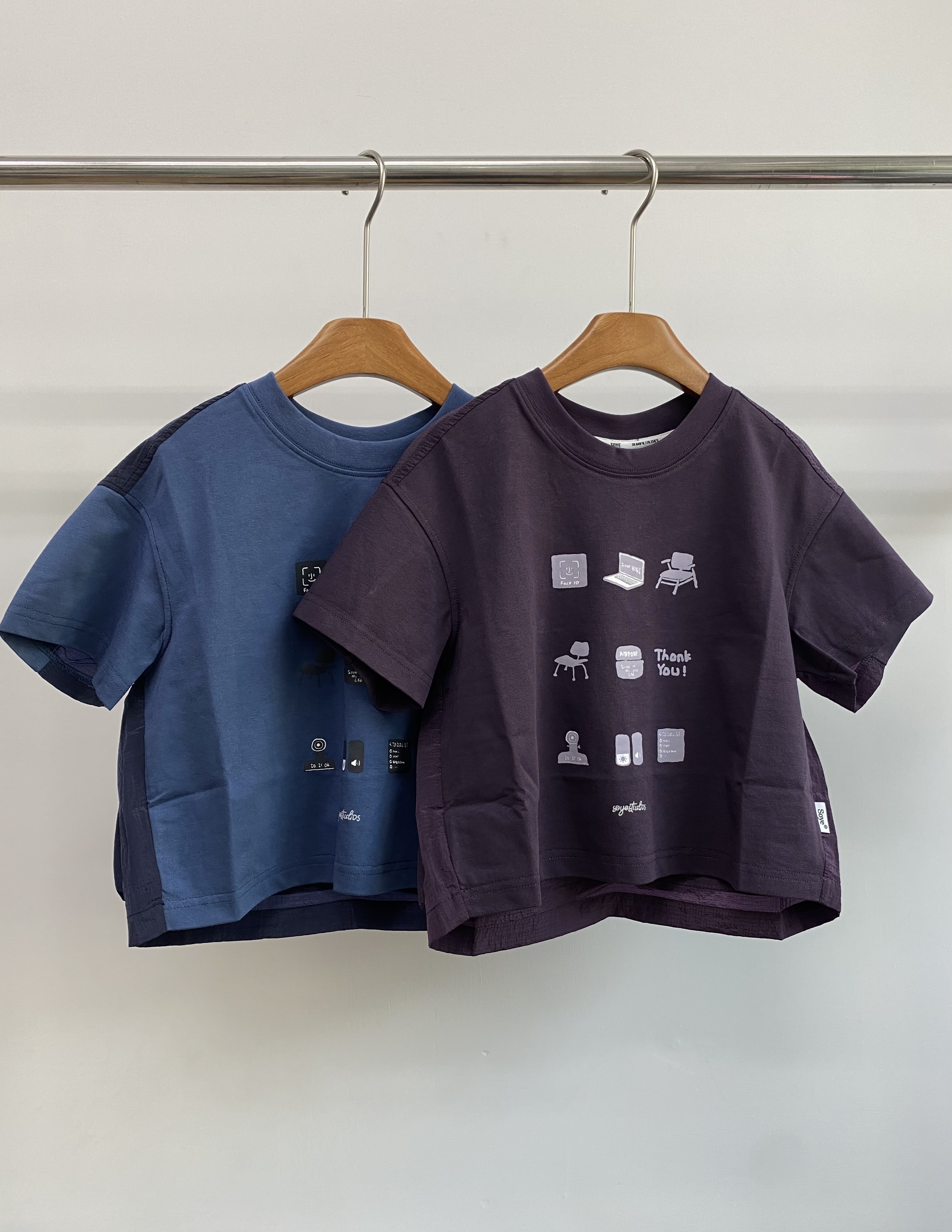 A04632設計師品牌雙面料拼接上衣