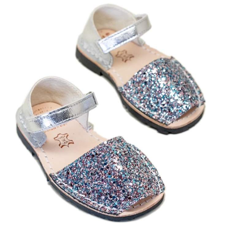 (預購)Pons Avarcas 手工皮革金屬色涼鞋 Frailera Style Metallic - Silver