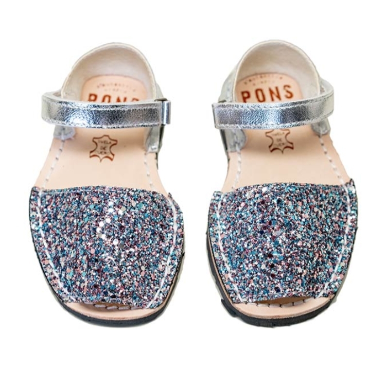 (預購)Pons Avarcas 手工皮革金屬色涼鞋 Frailera Style Metallic - Silver