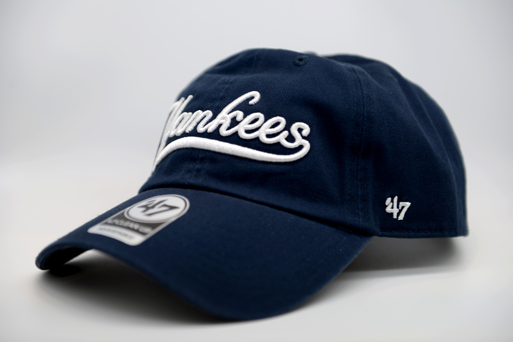 47 Brand New York Yankees Script 47 Clean Up Dad Hat