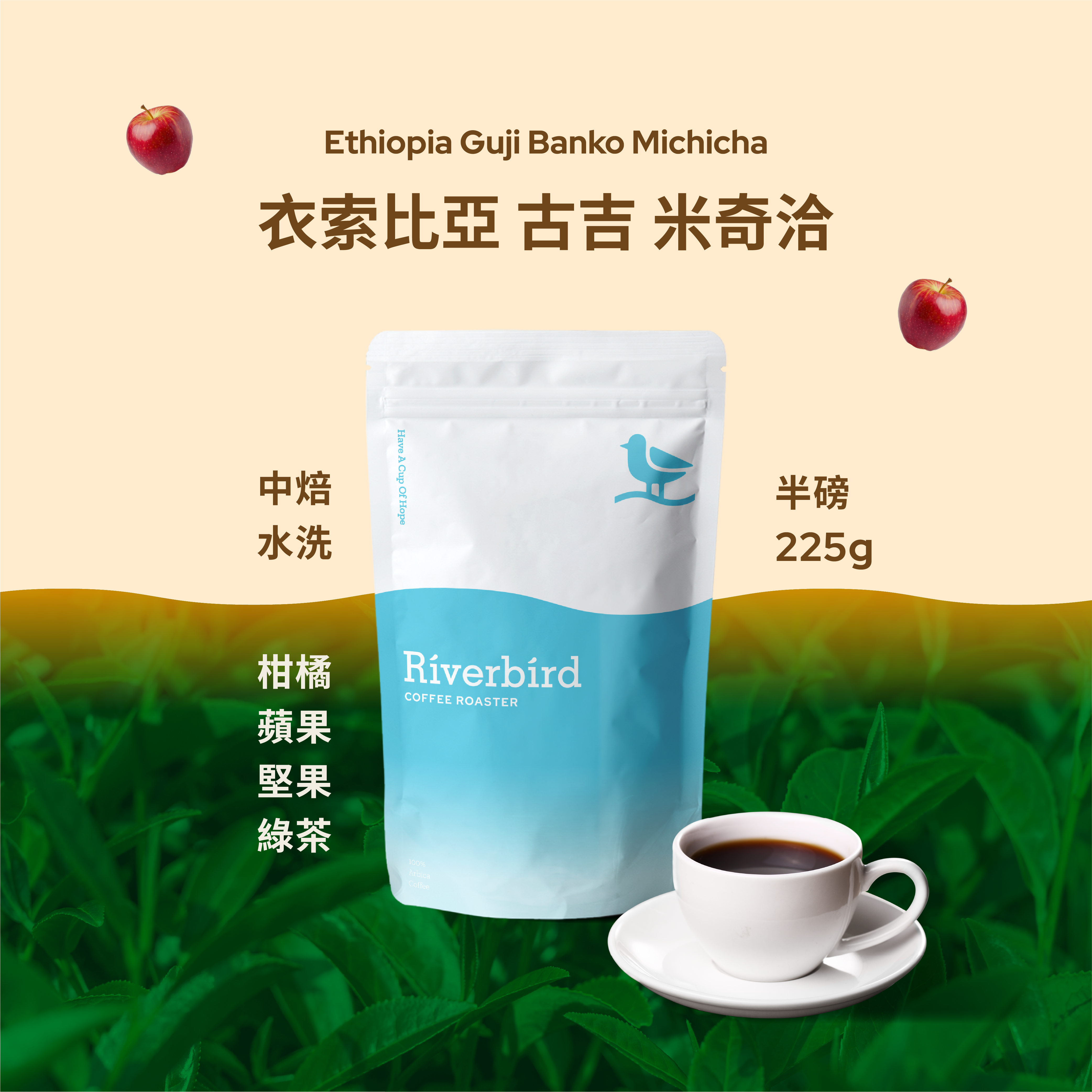 【Riverbird】《225g》衣索比亞 古吉 米奇洽 中焙/水洗