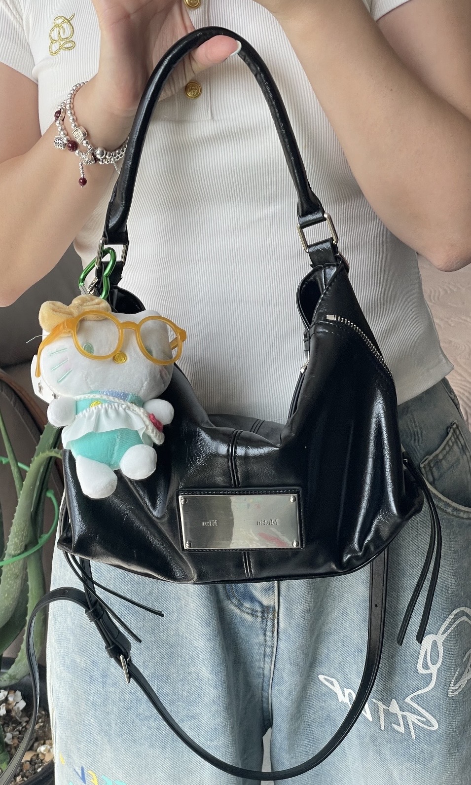 【2 Size入】Martin Kim Side Zipper Shoulder Bag