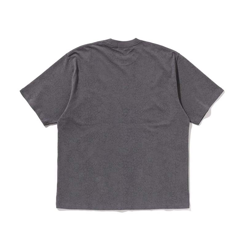 BAPE Crack Print Pattern Logo Relaxed Fit Tee 裂紋 短袖 灰色 BAPE-588CM [台灣現貨]