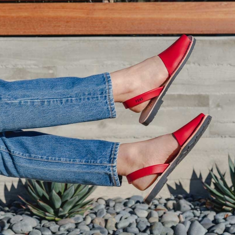 (預購)Pons Avarcas 經典皮革涼鞋(大人款) Classic Style - Red