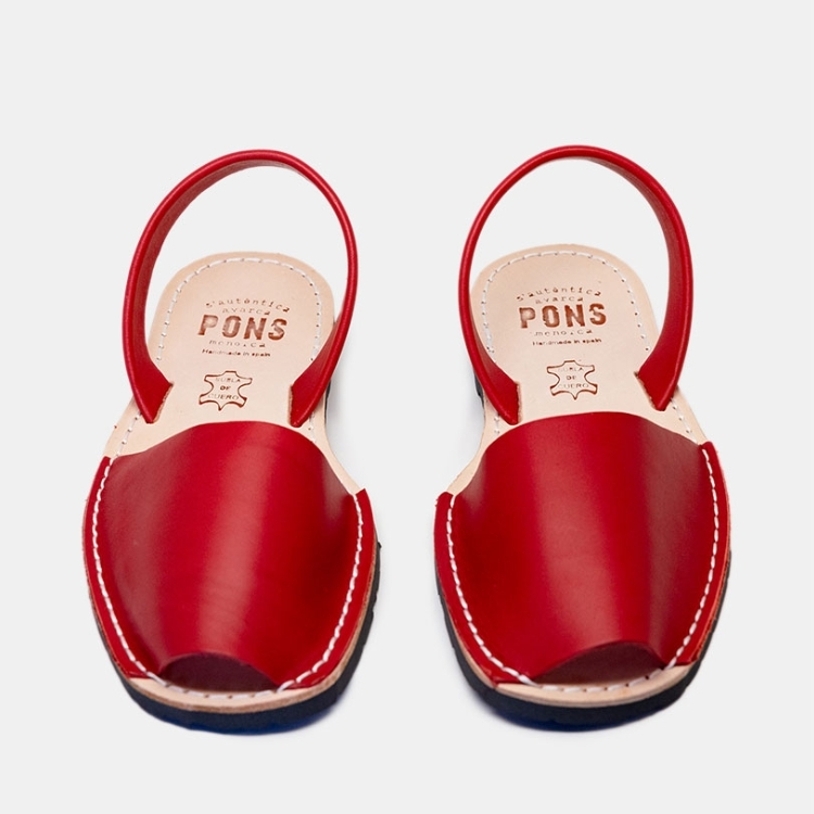 (預購)Pons Avarcas 經典皮革涼鞋(大人款) Classic Style - Red