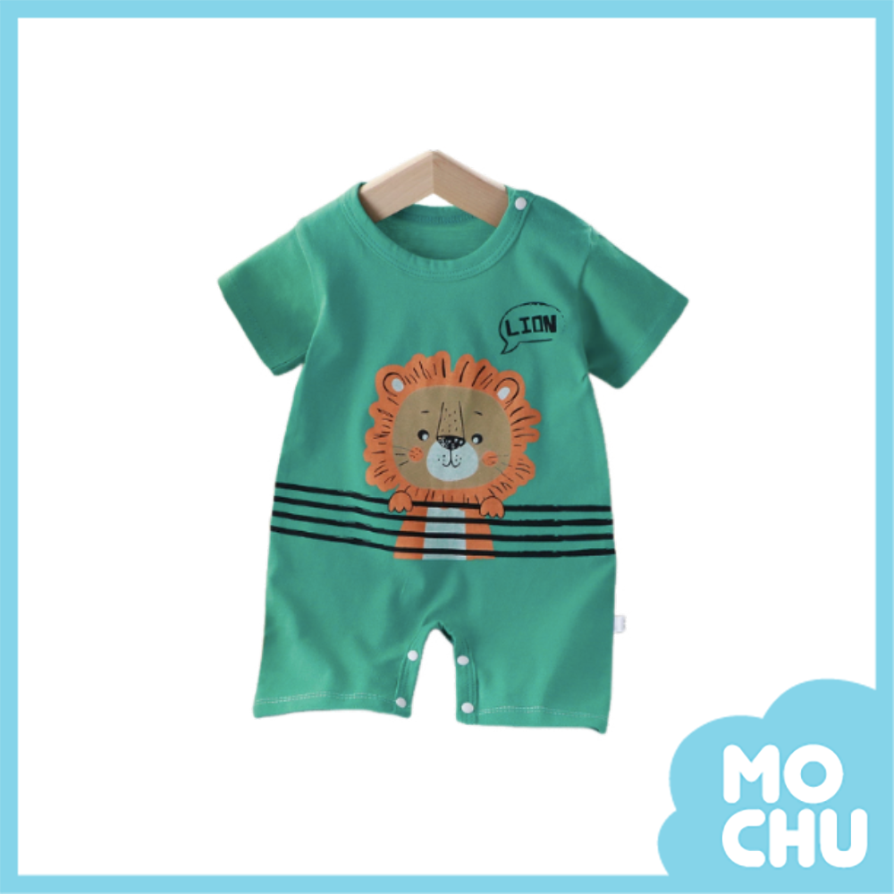 圍欄小獅子短袖連身衣