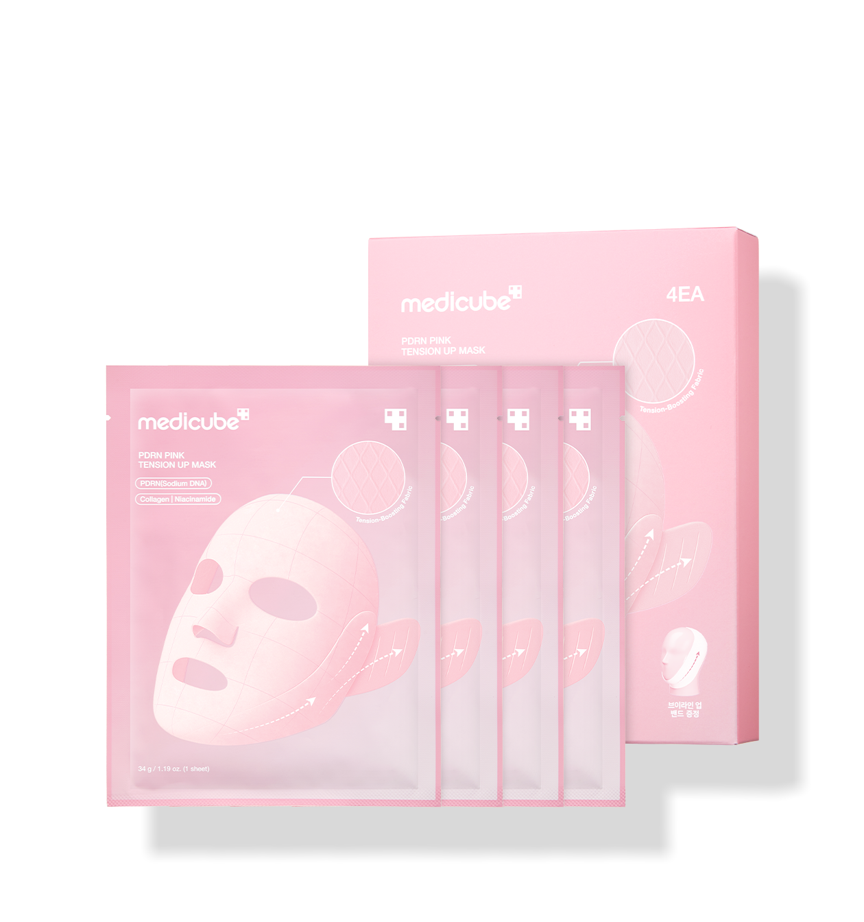 Medicube PDRN 膠原粉嫩緊緻提拉面膜組 #一盒4片