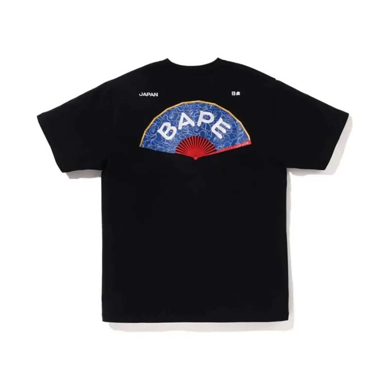 BAPE Japanese Fan Tee 扇子 短袖 黑色 BAPE-591CM [台灣現貨]