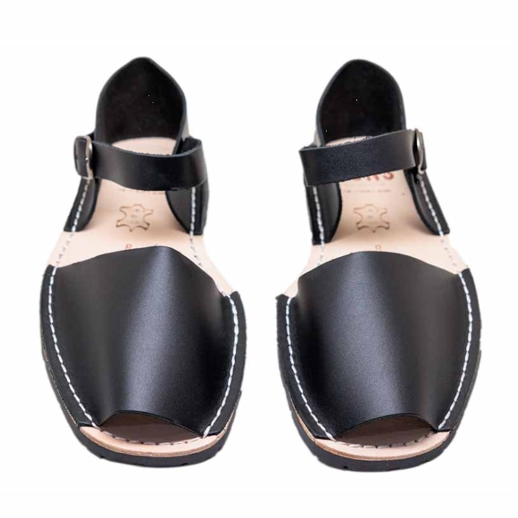 (預購)Pons Avarcas 手工皮革涼鞋(大人款) Frailera - Black