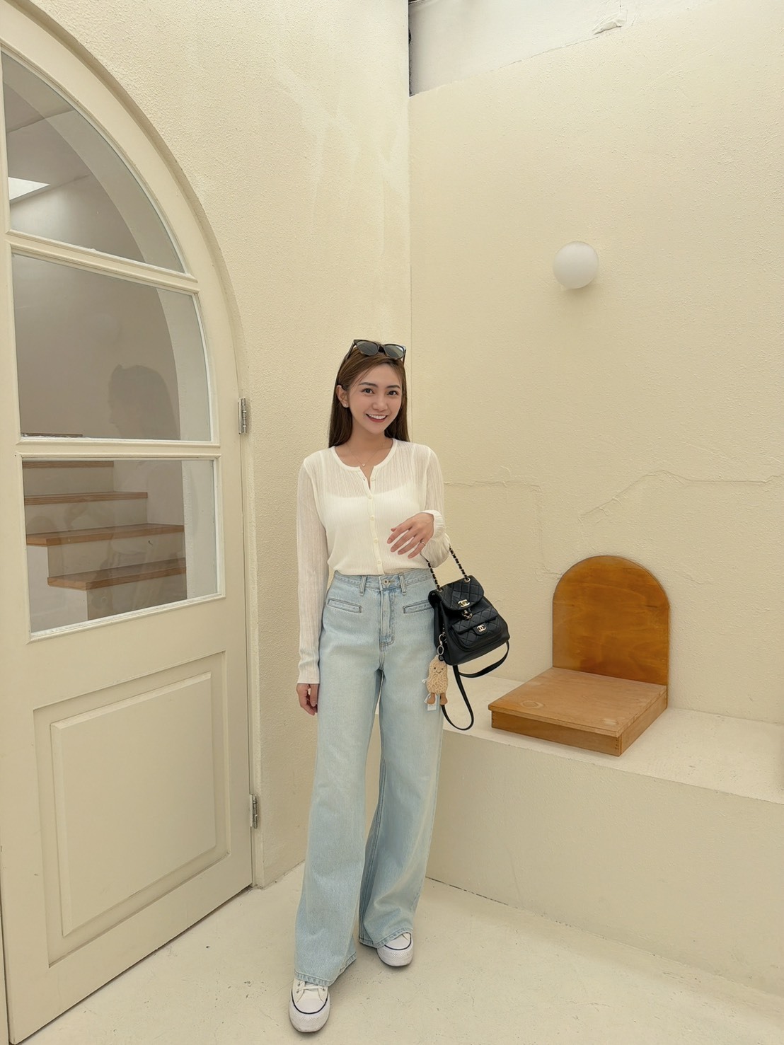 ［預購］🔥03.25春夏新品］韓版薄款絲排釦上衣（白色/兩色，可當小外套）