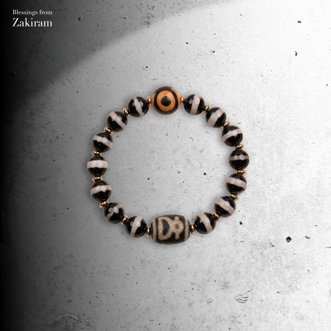 扎基拉姆 財神天珠 一線天珠 多寶天珠手串